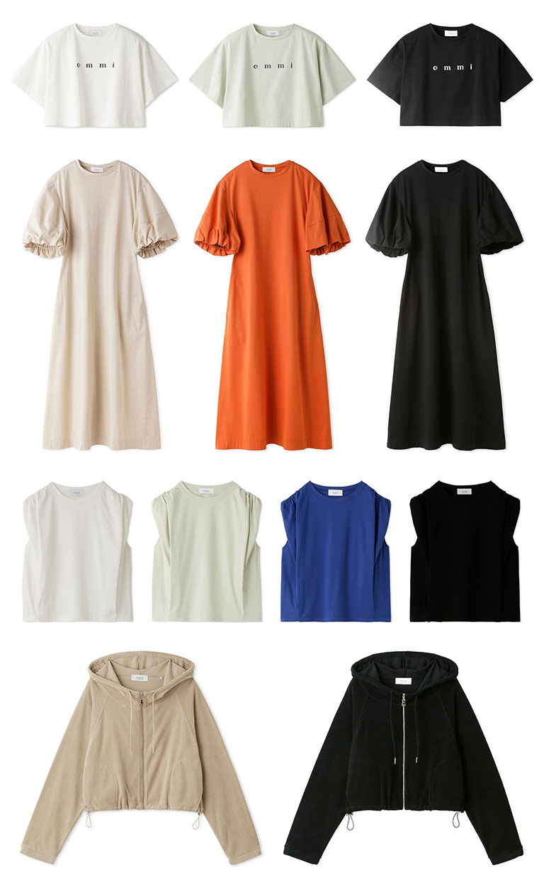 emmi × PlaX™ Collectionアイテム emmi × PlaX™ Collectionアイテム