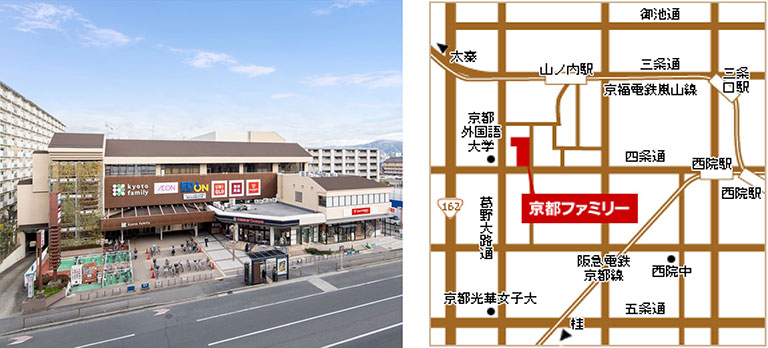 京都ファミリー位置図 京都ファミリー位置図