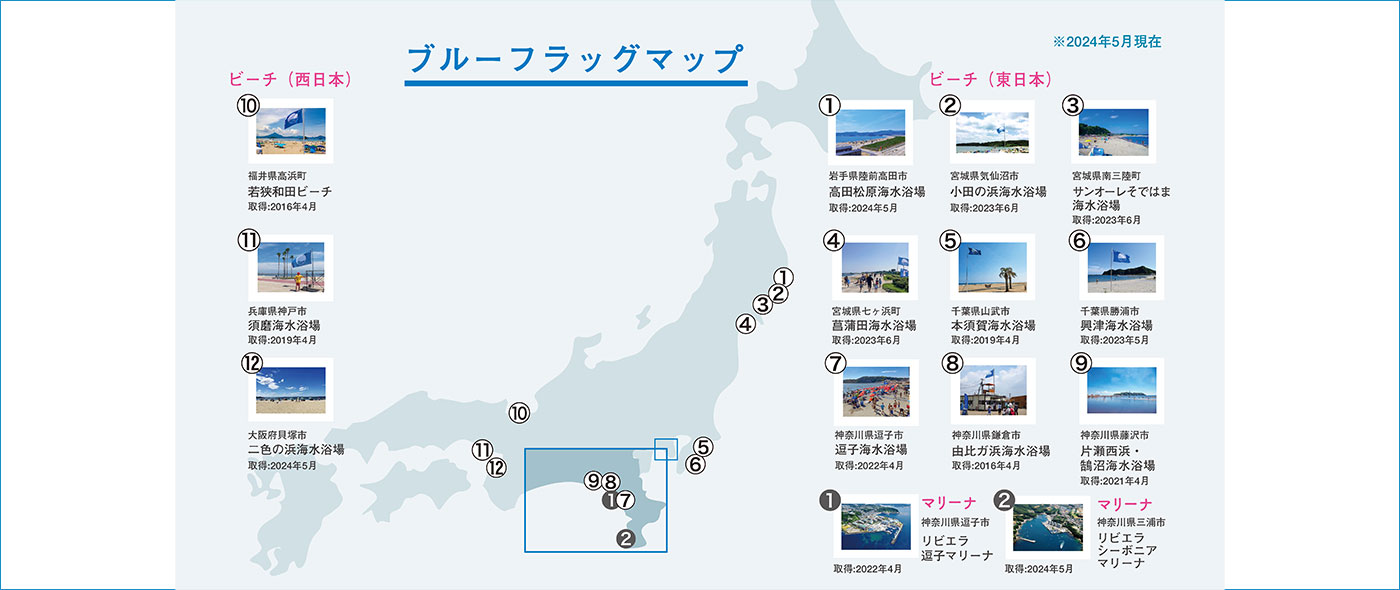 国内ブルーフラッグビーチとマリーナ 国内ブルーフラッグビーチとマリーナ