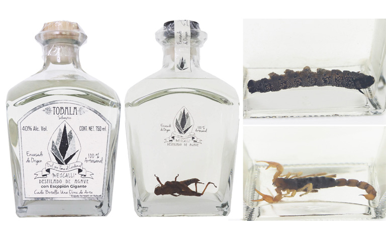 希少　メスカル　メキシコ　イモムシ入り　100% AGAVE ミニボトル 激レア メスカル メキシコ イモムシ入り 100% AGAVE ミニボトル